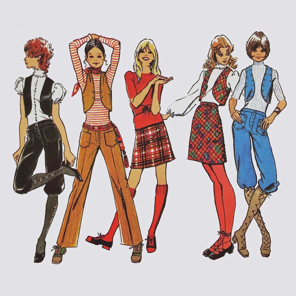 70s Simplicity 9566 Separates Sewing Pattern Bust 33.5 Modern US Petite 6